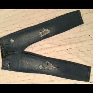 STS BlUE PAPER ANKLE DISTRESSED SKINNY JEAN